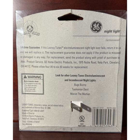 Vintage General Electric Looney Tunes TWEETY Bird Night Light NEW Old Stock 2000 - Picture 4 of 7